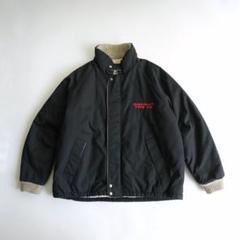 90s シルクショートブルゾン　無地　黒　短丈　ゆるだぼ　古着. 配色中綿ショートブルゾン レディース(M ブラック): 東京シャツ