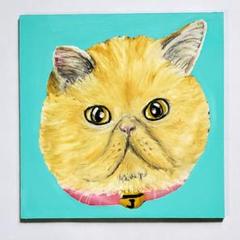 【原画】『ガラクタ猫(改)』(パステル画 猫 招き猫) 原画】エキゾ猫のパステル画*14.5×14.5cm正方形*オリジナル