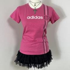 ˳ཻ̊♡ノームコア ブロークコア ピチT チビT アディダス adidas y2k ཻ̊♡ノームコア ブロークコア ピチT チビT アディダス adidas