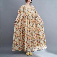 大きいサイズ　レディース　春夏　ワンピース　半袖　ロング　新品