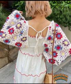 ハローサンフランシスコ クロシェボレロ付ティアードキャミワンピ