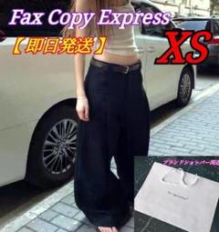 fax copy express ワイドレッグ バギー スラックス ブラック fax copy express ワイドレッグ バギー スラックス ブラック
