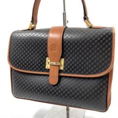 BALLY バリー　ハンドバッグ　レザー　ブラウン　ゴールド金具　ロゴ刻印