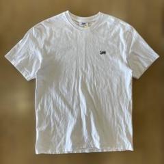 Lee リー Tシャツ 半袖 刺繍ロゴ ワンポイント 古着 白 Lサイズ