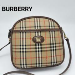 バーバリー　ショルダーバッグ　デカロゴ　総柄　B柄　プレート　キャンバス　極美品 BURBERRY バーバリーショルダーバッグ メンズ レディース ロゴ