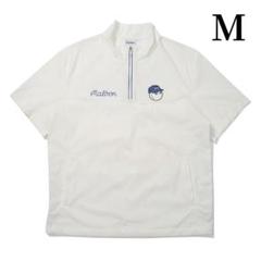 白M マルボンゴルフ ジャケット 半袖 シャツ malbon golf メンズ マルボンゴルフ ジャケット 半袖 シャツ malbon golf メンズ 白M