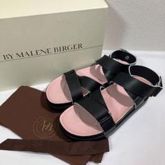 未使用◎BY MALENE BIRGER 本革 サンダル ブラック 37