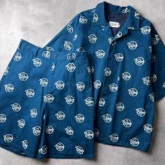 希少XL KEBOZ ケボズ セットアップ 半袖 ハーフパンツ 入手困難 美品】KEBOZ 半袖開襟シャツ ハーフパンツ セットアップ L