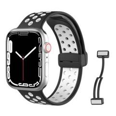 Apple Watch アップルウォッチバンド マグネット留めバックル　黒　白