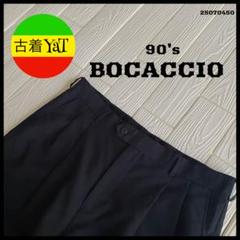 90's BOCACCIOヴィンテージワイドスラックスパンツUS古着2ツータック