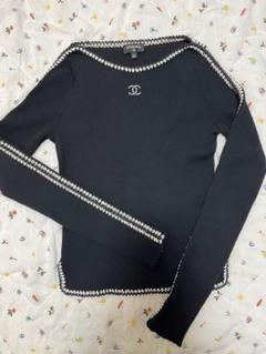 新品 大人気商品  CHANEL ccロゴ ニット 34 リブ編みセーター P72010 - メルカリ トップス
