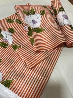 綿 紅梅 浴衣反物 40cm巾 長さ約12m ② 綿 紅梅 浴衣反物 40cm巾 長さ約12m - メルカリ