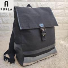 ☆美品☆FURLA フルラ ESCAPE キャンバス 本革 リュック ブラック☆
