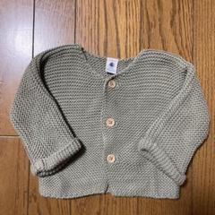 PETIT BATEAU ガーター編みニットカーディガン 74cm