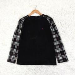 ✨美品✨　バーバリーブラックレーベル　ネクタイ　ノバチェック　ホースロゴ　黒　白 美品✨】バーバリーブラックレーベル 半袖Tシャツ ノバチェック