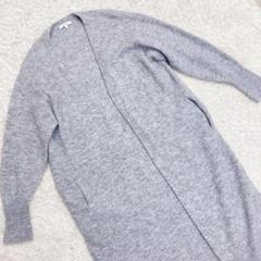 〈 PLST プラステ 〉 M グレー 長袖 ロング カーディガン アルパカ 混
