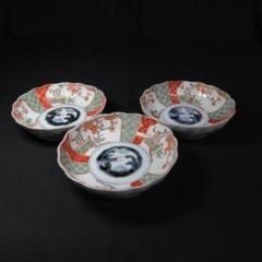 なます皿 3枚 梅図 江戸時代 蛇の目高台 古伊万里 高台欠け なます皿 3枚 梅図 江戸時代 蛇の目高台 古伊万里 高台欠け
