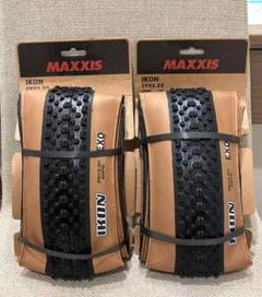 MAXXIS(マキシス) Ikon MTBタイヤ 29×2.20/EXO　２本 Maxxis Ikon Tire - 29 x 2.20, Tubeless, Folding, Black/Dark