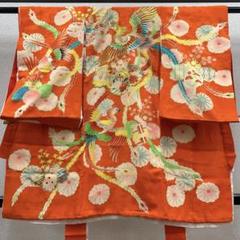 410ax25□お宮参り 女児 祝い着 着物 長襦袢付 七五三にも 鳳凰□美品 410ax25□お宮参り 女児 祝い着 着物 長襦袢付 七五三にも 鳳凰