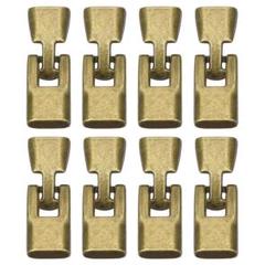 8セット ブロンズ合金ブレスレット フラットバックルクラスプ 35mm