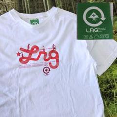 LRG良品ビッグロゴプリント白オーバービッグサイズTシャツ