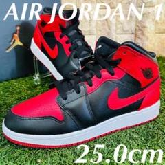 ナイキ エアジョーダン 1 ミッド GS NIKE AJ1 スニーカー 赤