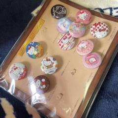 ハローキティ ピンバッジ 12個セット Amazon | ティーズファクトリー ハローキティハート型缶バッジ