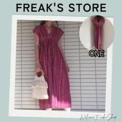 美品》フリークスストア　ボイルストライプ柄ワンピース FREAK'SSTORE
