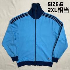 adidas デサント製　サイズ6希少 希少】adidas 80s トラックジャケット デサント ブラック 6号 黒