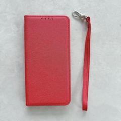 ☆SHARP AQUOS wish 3 ケース 手帳型 レッド カバー 赤