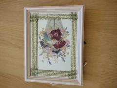 押し花用額縁 ピンク 約30cm x 25cm