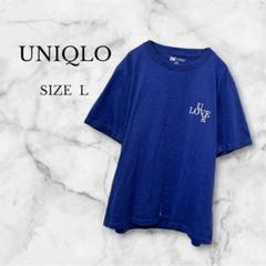 ユニクロ グラフィックTシャツ 半袖 LOUVREデザイン カジュアル ネイビー