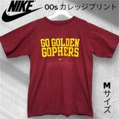 00s TEAMタグ　NIKE ナイキ　両面カレッジプリント Tシャツ Mサイズ
