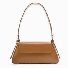 ZARA ザラ フラップ ミニマル ショルダーバッグ ワンハンドル ブラウン