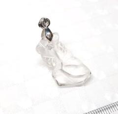 ペンダント トップ 【P/127】 天然石 水晶 金魚 フィッシュ 925