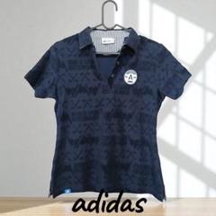 adidas ネイビー ポロシャツ レディース