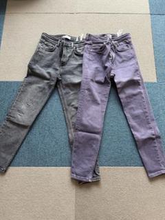 値下げ⭐︎美品☆ZARA スキニーデニム 2色セット グレー パープル