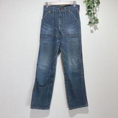 【エドウィン】デニムワイドパンツ　キッズ150cm ポケットあり　裾ダメージ