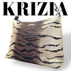 美品　KRIZIA ショルダーバッグ　斜め掛け　ナイロン　トラ柄