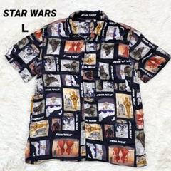 STARWARS 最後のジェダイ アロハシャツ 浮世絵 L スターウォーズ STARWARS 最後のジェダイ アロハシャツ 浮世絵 L スターウォーズ