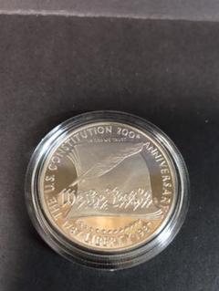 アメリカ 1987年 憲法制定 200年記念 1ドル大型銀貨 | 収集ワールド