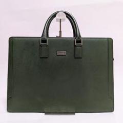 BURBERRY バーバリー エンボス サフィアーノレザー ビジネスバッグ 緑 BURBERRY バーバリー エンボス サフィアーノレザー ビジネス