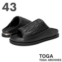 新品 TOGA VIRILIS レザー サンダル 42 TOGA VIRILIS(トーガヴィリリース) レザーサンダル ブラック