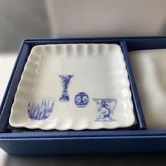 深川製磁  ブルーチャイナ  特別セット　菊中割盛皿  ペアワイングラス 深川製磁ブルーチャイナワインクーラー | 和食器雑貨リサイクル