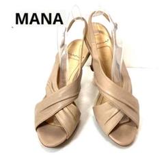 レア✨️MANAやぎ革ミュールサンダルゴールドチャンキーヒール40