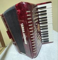 美品？アンティークTombo　ACCORDION　レッド TOMBO Accordion N0181 Red Keyboard Instrument F/S Vintage