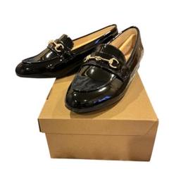 ❤️美品❤️HARUTA SHOES ブラックエナメルローファー ゴールドチェーンのサムネイル