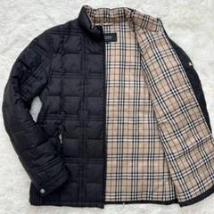美品 バーバリーズ ダウンジャケット ノバチェック 中綿 ブラック 40 中古・古着通販】BURBERRY BLACK LABEL (バーバリーブラック