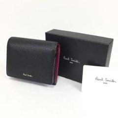 新品 ポールスミス コンパクト財布 レザー ブラック 財布 10wd674
