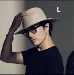 Rily ベージュ ウールフェルトハット L